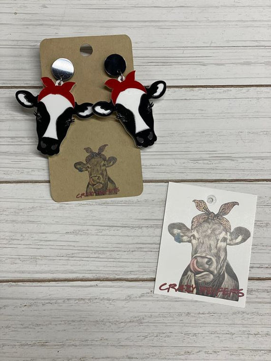 Cow earrings
